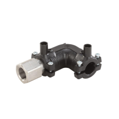 Transition 90° elbow PE/stainless steel FI PE100