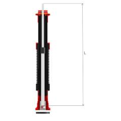 Extension spindle for tapping valve telescopic