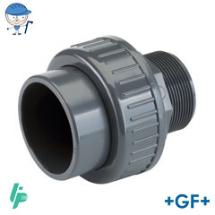 Plain threaded union R PVC-U