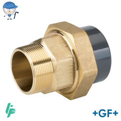 Union PVC-U/brass threaded R