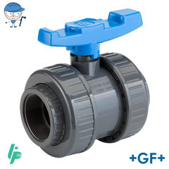Ball valve with threaded sockets Rp PVC-U