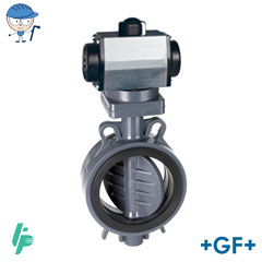 Butterfly valve pneumatic PVC-U